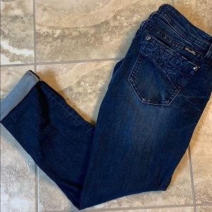 Miss me signature cuffed skinny dark wash